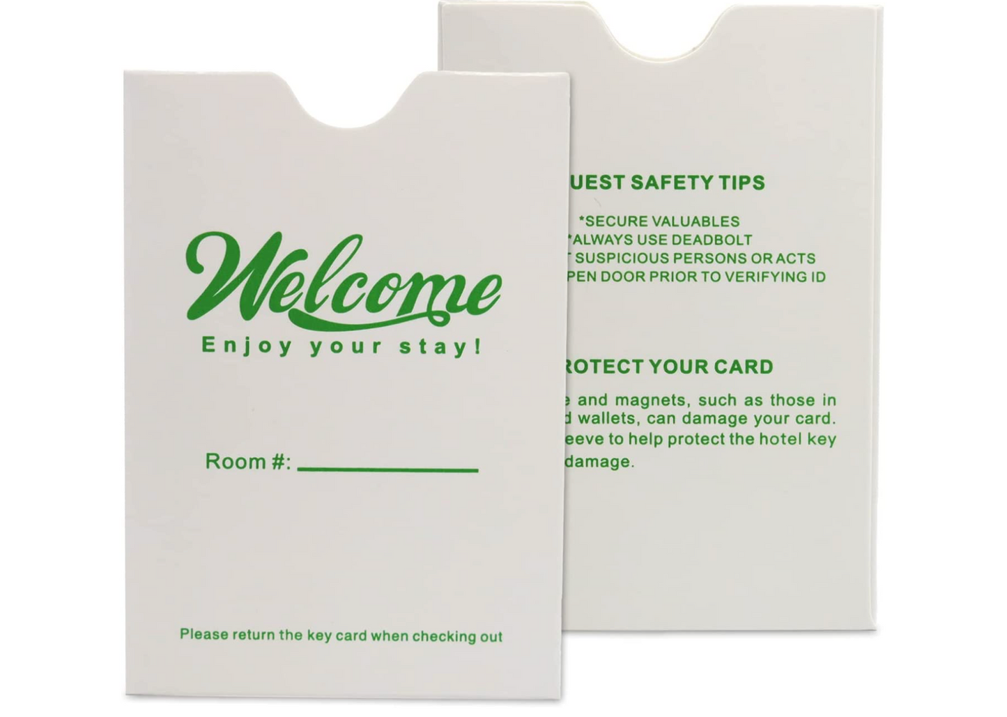 Hotel Key Cards Envelopes